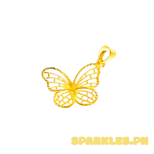 18k Saudi Gold Dream Butterfly Pendant - SKUAP2326PEN1