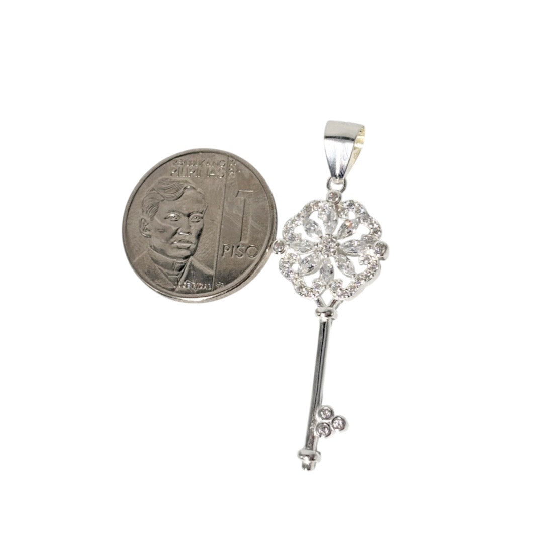 92.5 Sterling Silver - Bloom Key Pendant