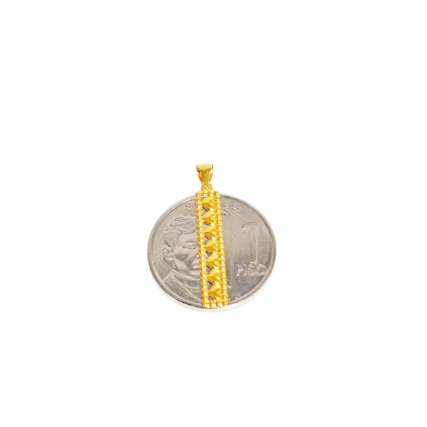 18k Saudi Gold Toblerone Pendant .21 grams - SKU-C5IKD9AJ