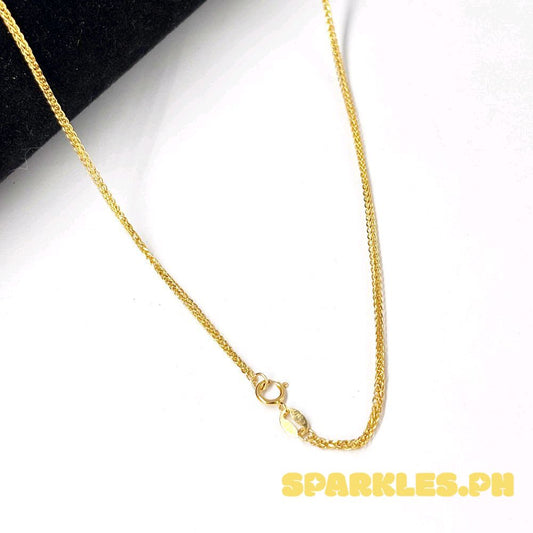 18k Saudi Gold Foxtail Chain 18" V2 - SKU-0FAKKPJ2