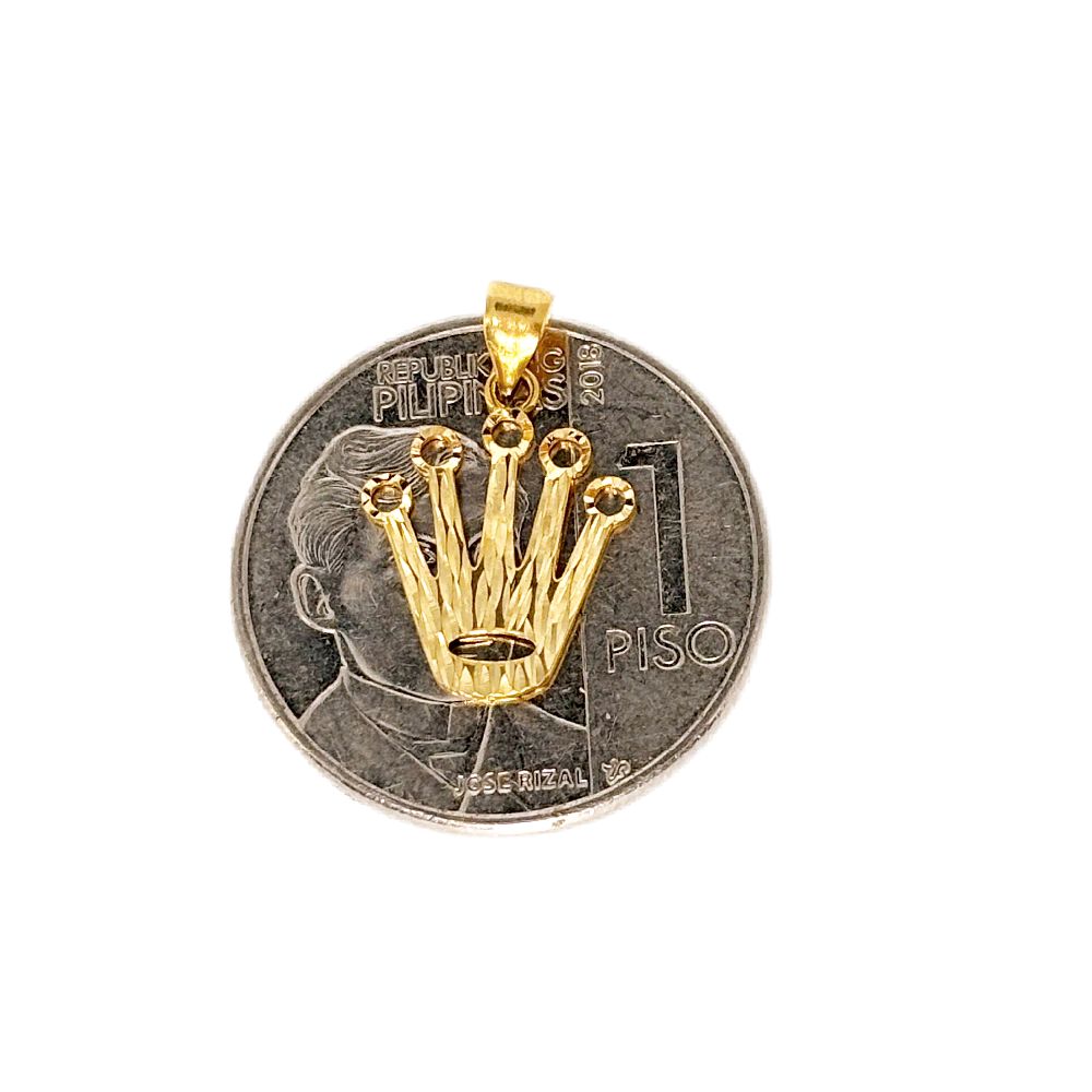 18k Saudi Gold Set Dazzling Crown + Cadena Chain 20"