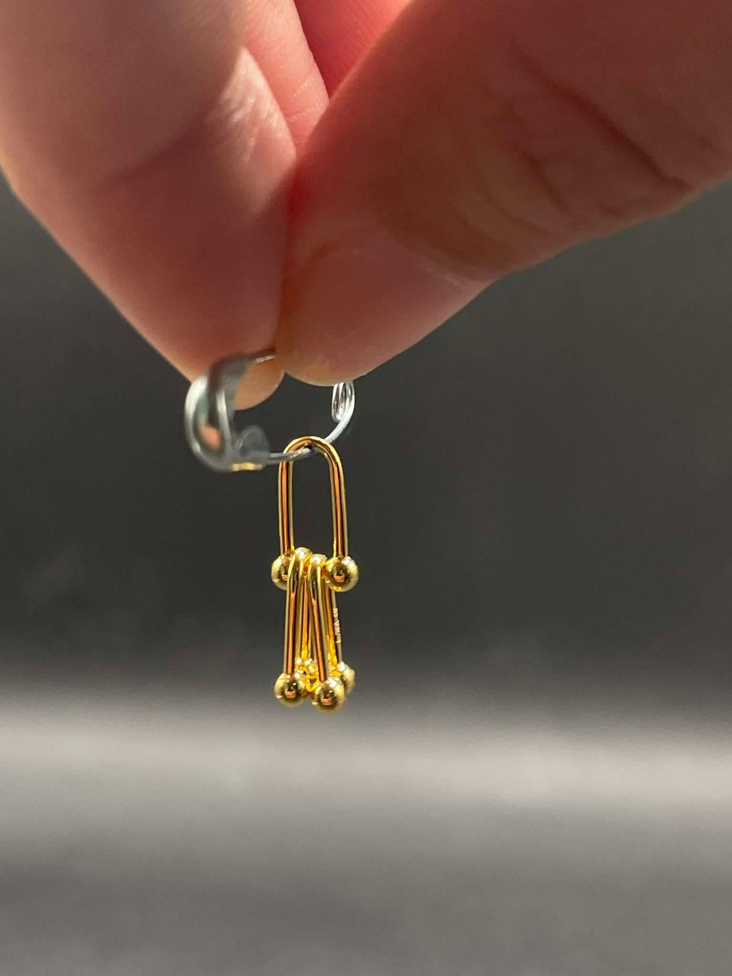 18k Saudi Gold Triple Hardware Pendant Solid Pawnable