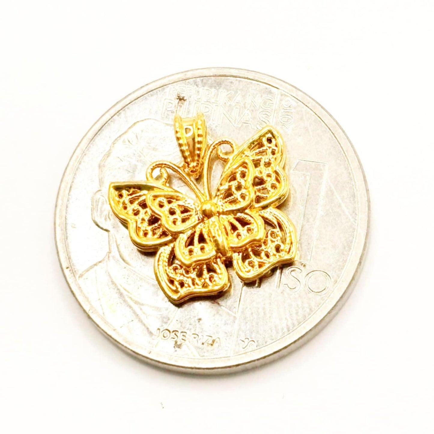 18k Saudi Gold Butterfly Cutey Style Ampaw Pendant