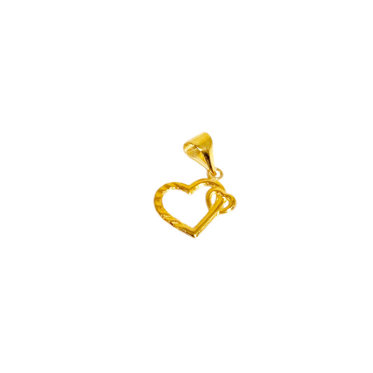 18k Saudi Gold Mini Me Heart Pendant .13 grams - SKU-GCEU7IUP