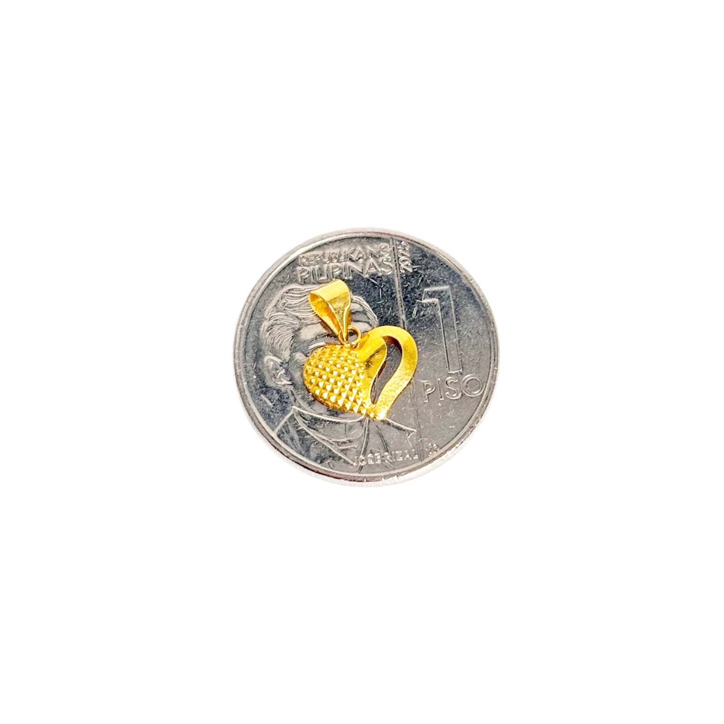 18k Saudi Gold Broken Heartty Pendantt .17 grams - SKU-JIEEI7AZ