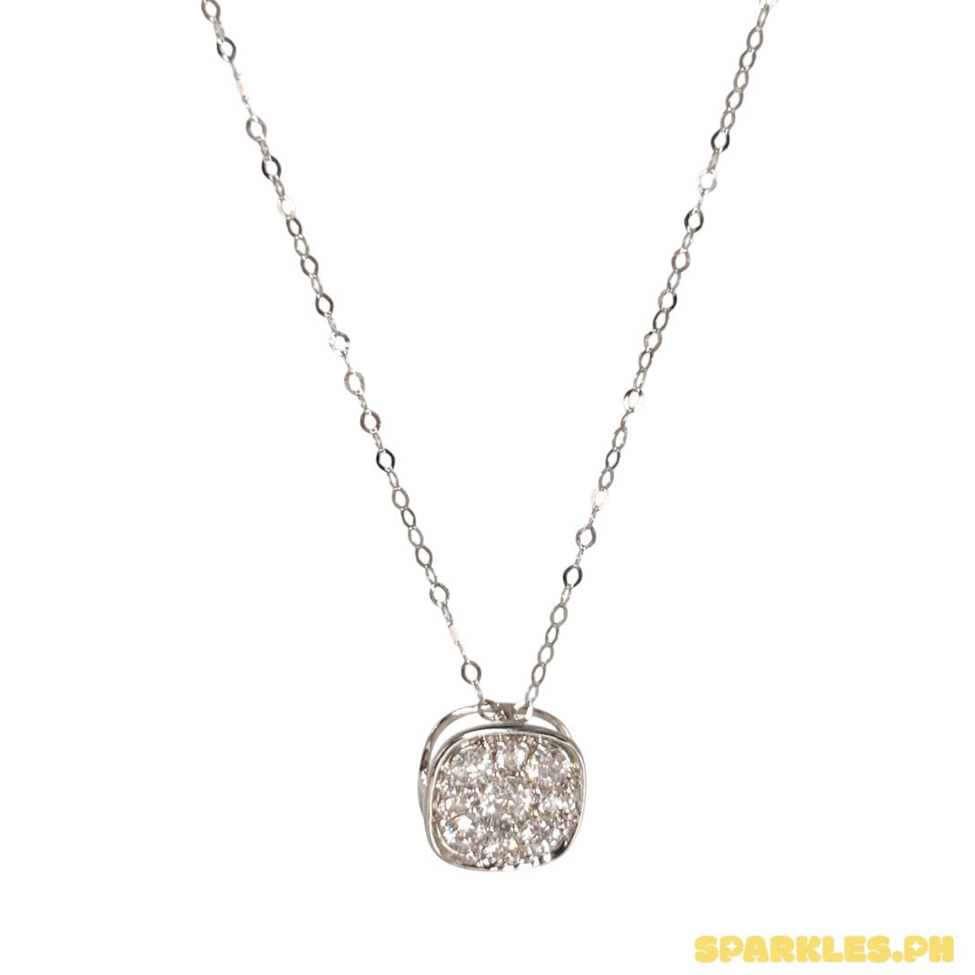 18k Natural Diamond - WG Luna Necklace