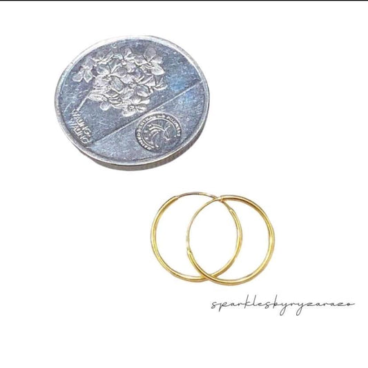 10-12mm Estimated Dia cut Loop Style Earring