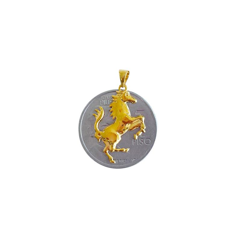 18k Saudi Gold Horse Pendant Solido - SKU-1HC99HVF