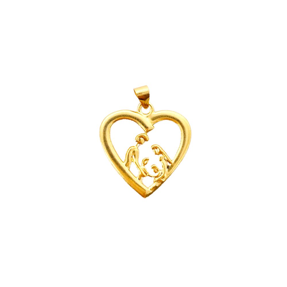 18k Saudi Gold La Familia Pendant - SKU-510E8C3R