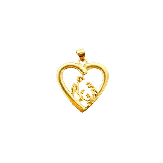 18k Saudi Gold La Familia Pendant - SKU-510E8C3R