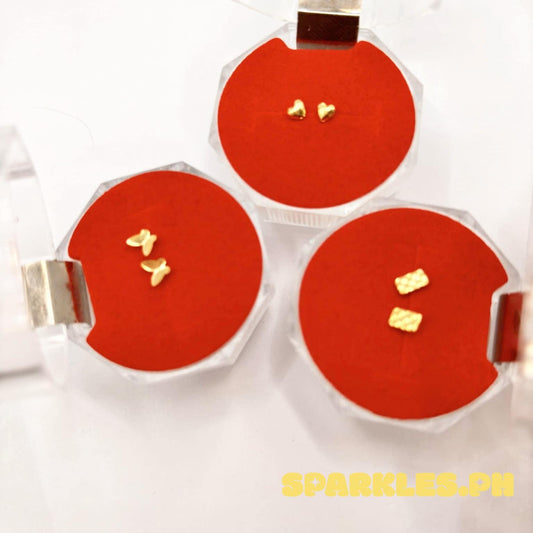 18k Saudi Gold Triple Silicon Pakaw Earrings