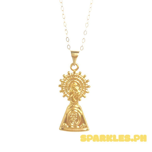18k Saudi Gold Set Virgin of Pilar + Tauco Chain lv1