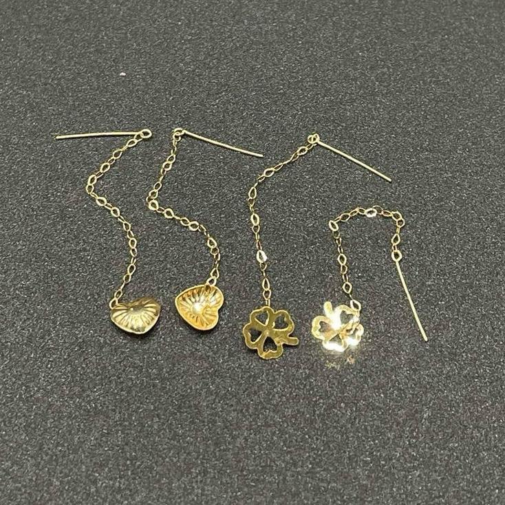 18k Saudi Gold Buy1take1 Tiktak Lightweight Earrings MANIPIS - SKU-ALK9EDMK