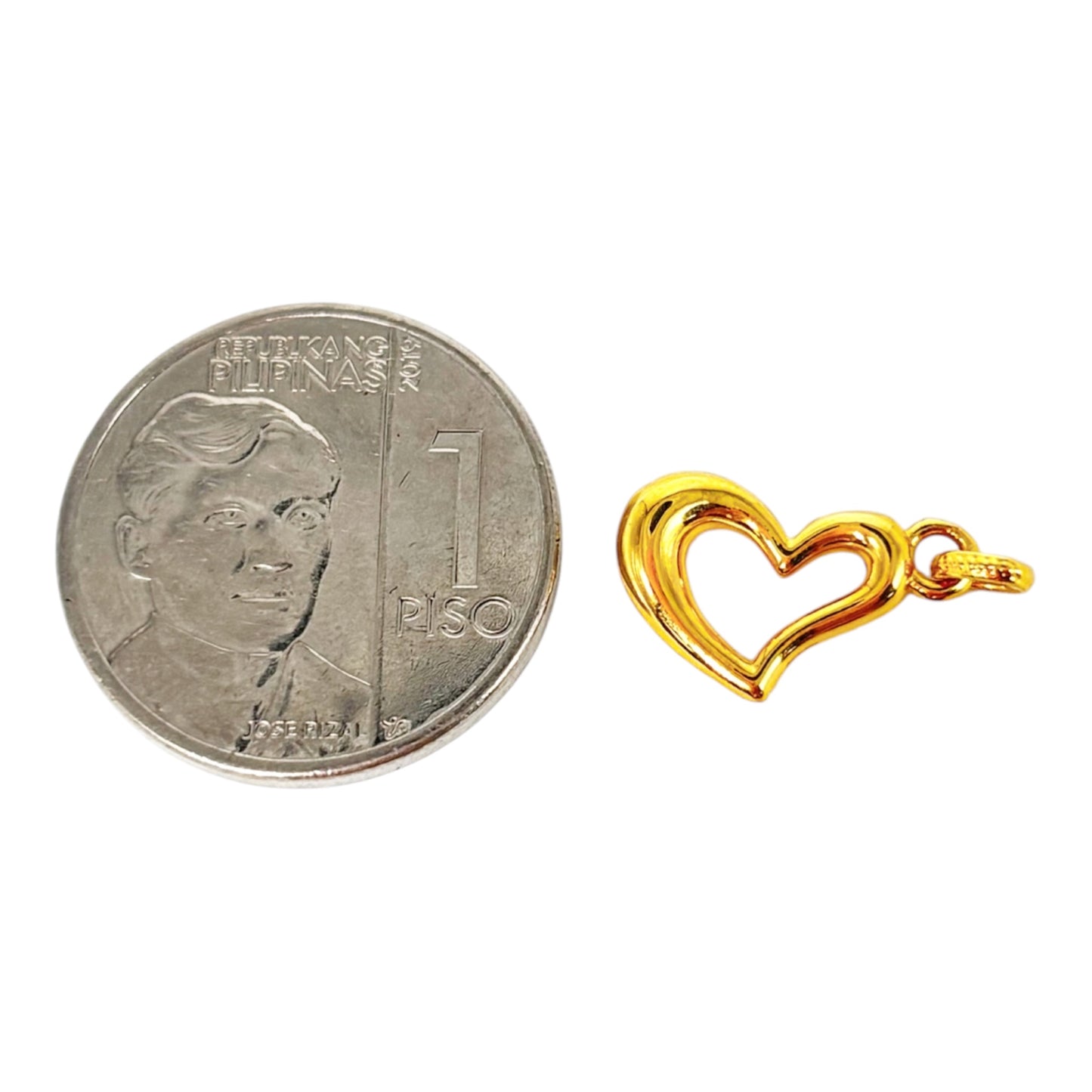 Foxtail Chain 18k Saudi Gold 18" + 18k Saudi Gold Sexy heart Ampaw Pendant