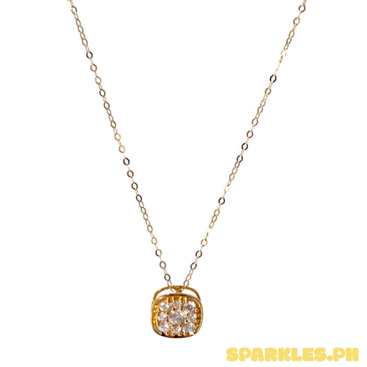 18k Natural Diamond - Yellow Gold Luna Necklace