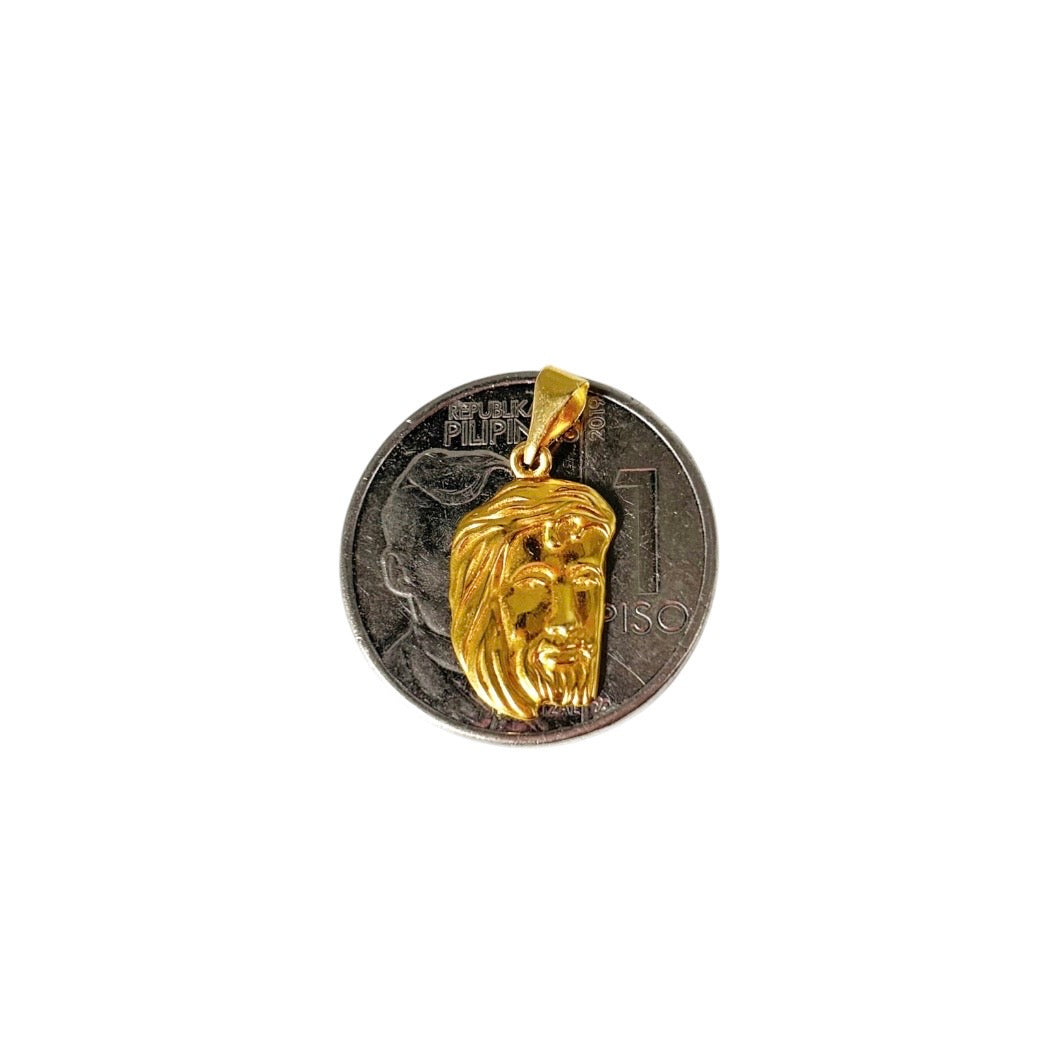18k Saudi Gold Karkar Chain 20” + 18k Saudi Gold Jesus Face Pendant