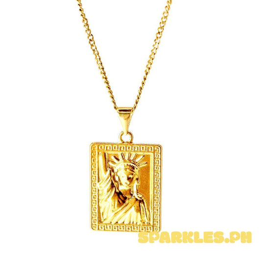18k Saudi Gold Set Statue + Cadena Chain 16"