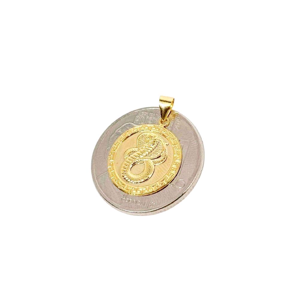 18k Saudi Gold Set Fenfen Cobra + Rope Chain 20"