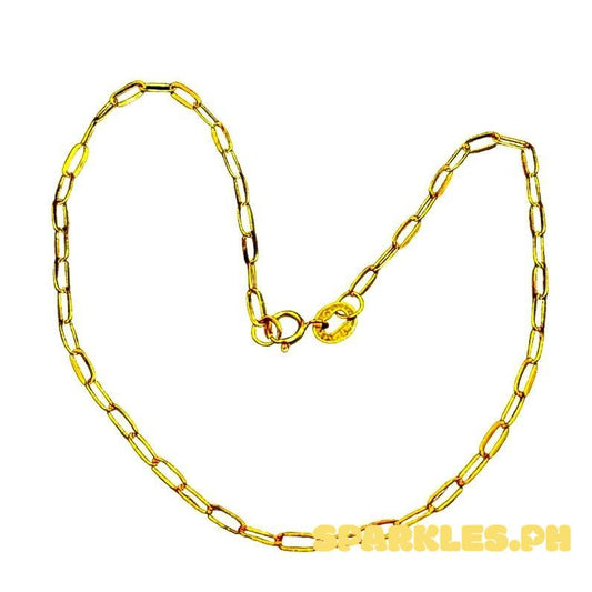 18k Saudi Micro V1 Paperclip Bracelet Lightweight - SKU-CAFXA4Y1