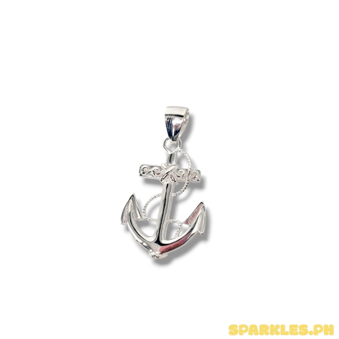 92.5 Sterling Silver - Vintage Anchor Pendant