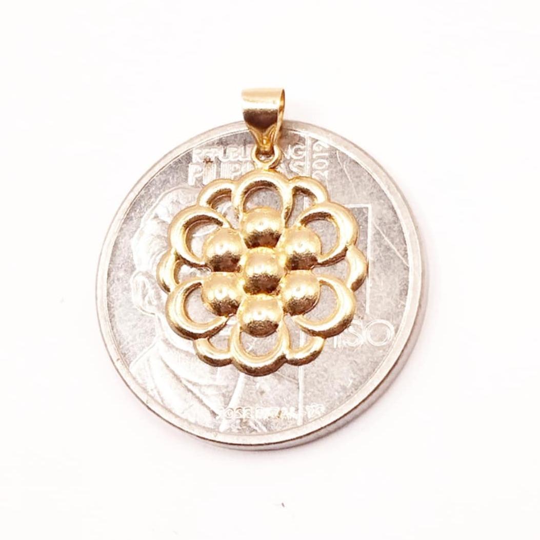 18k #2 Turbine Flower Saudi Gold Lightweight - SKU-UVJHPEPL
