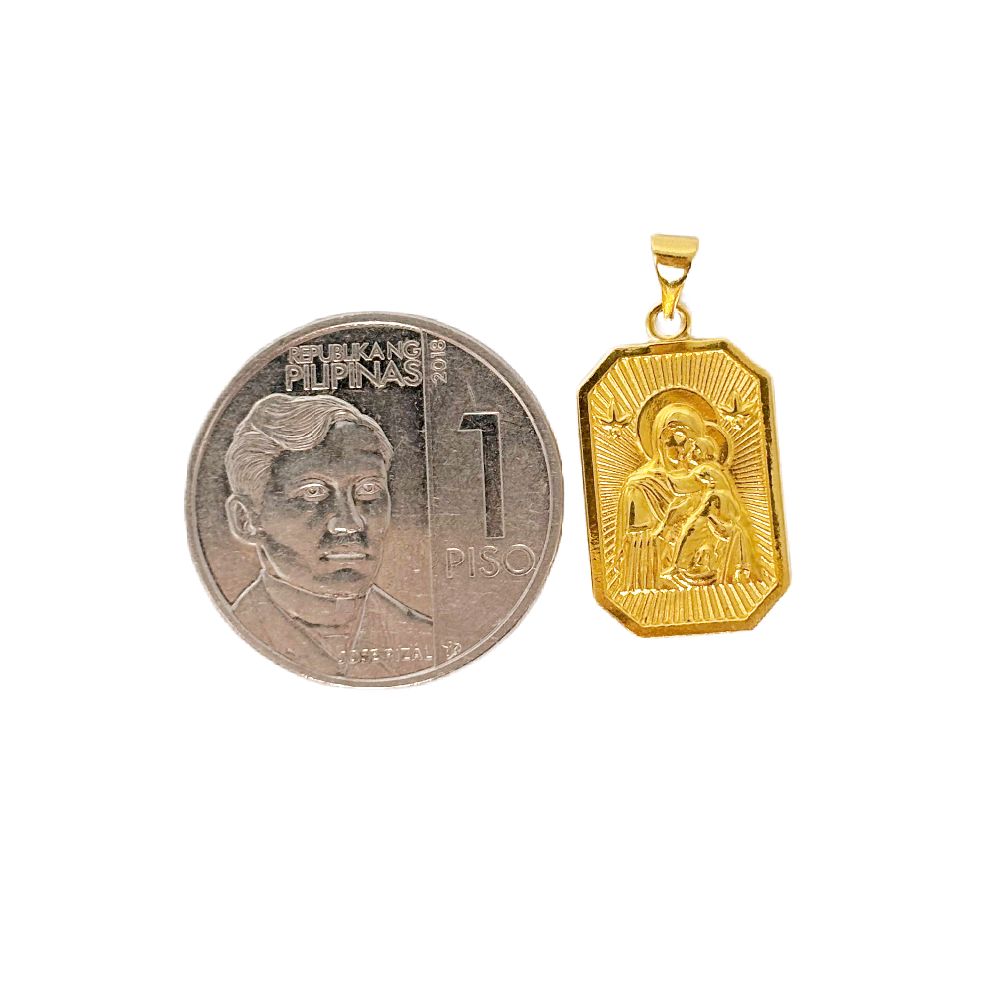 18k Saudi Gold Set Devotion + Foxtail Chain 18"