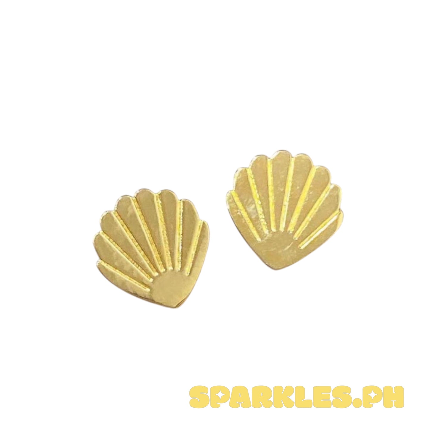 18k Saudi Gold Pearly Shell Earring