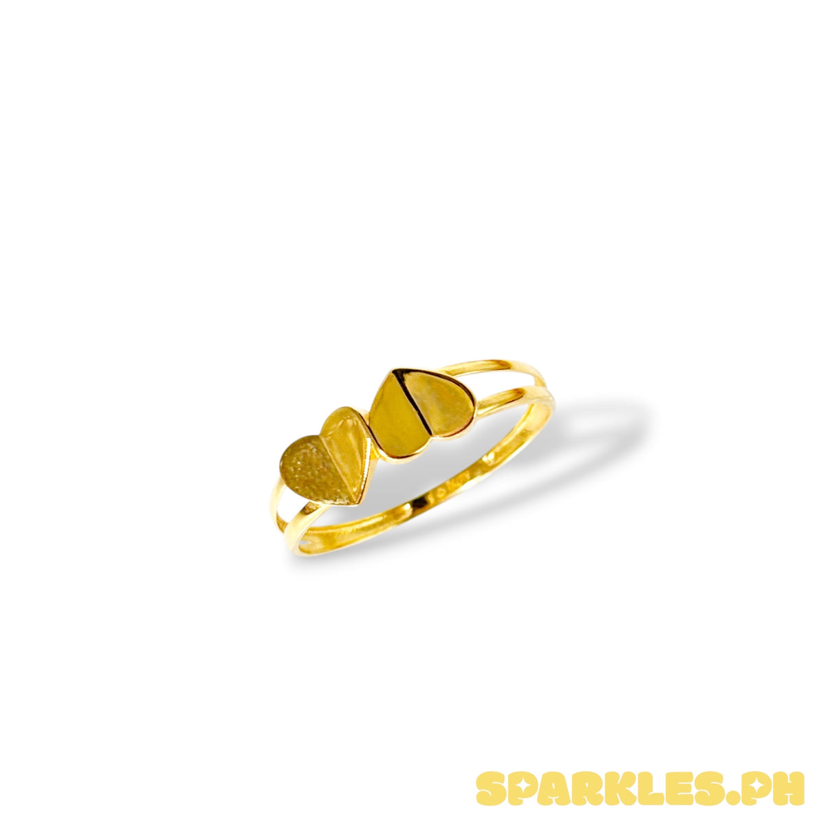 MT - 18k Saudi Gold Heart Loop Ring Size 7