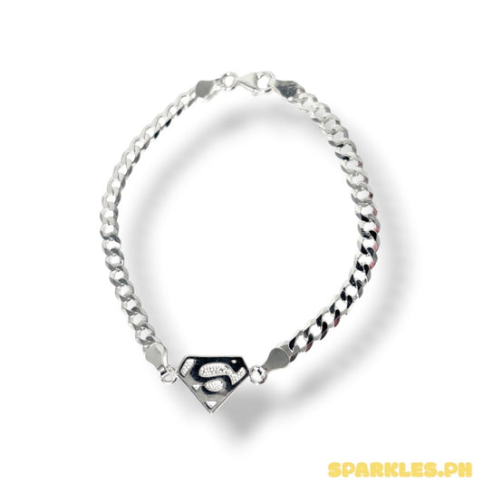 92.5 Sterling Silver - Superman Cadena Bracelet