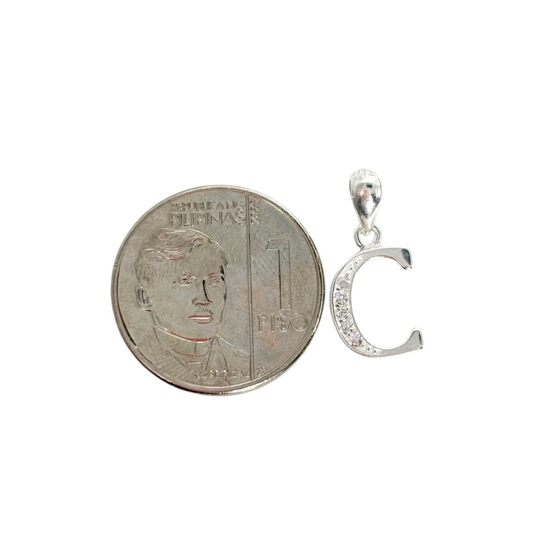 MT - 92.5 Sterling Silver - Letter C Pendant