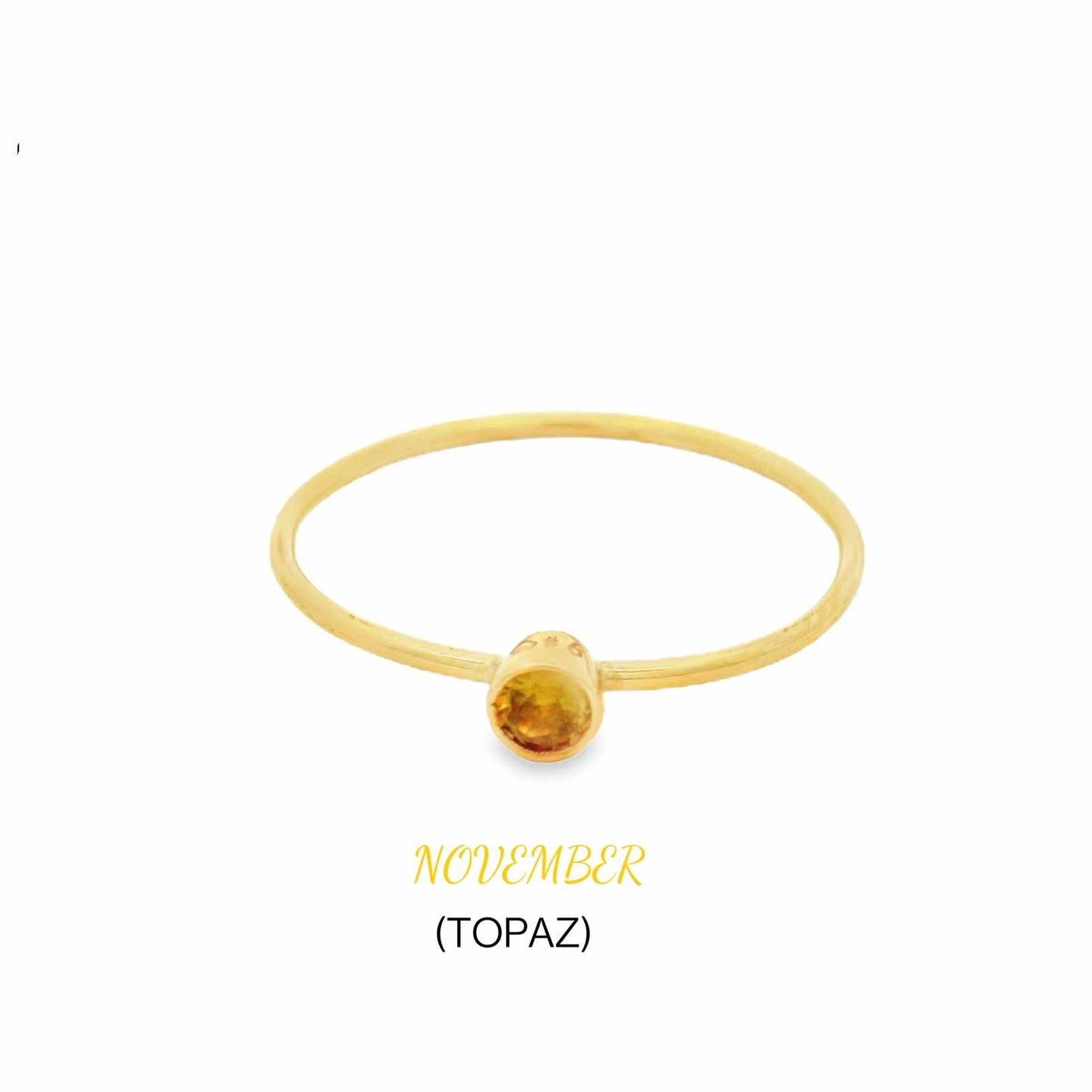 18k Saudi Gold Birth Stone Ring