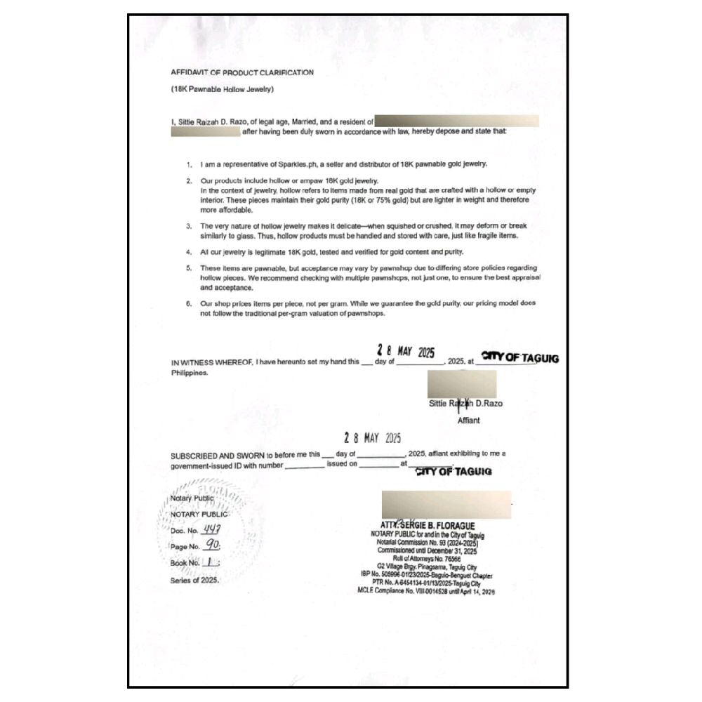 AMPAW/HOLLOW 18k Saudi Gold Moissanite Dia Earring - SKU-BK6AIJHL