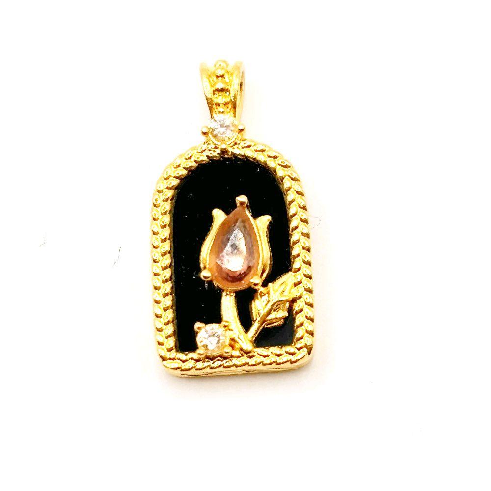 18k Saudi Gold Arched Tulip - SKU - SD9VKR6N