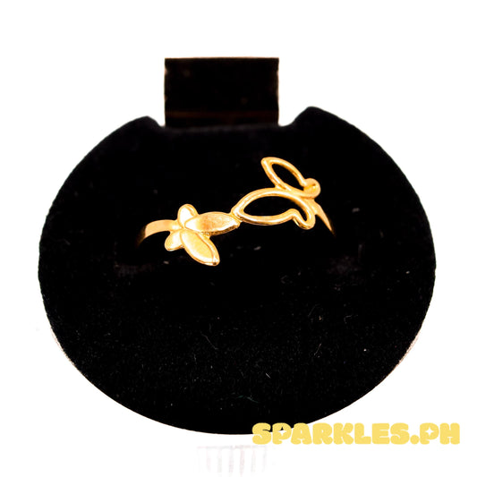 18k Saudi Gold Hermosas Ring Solid Pawnable - SKU-LIF2LZJI
