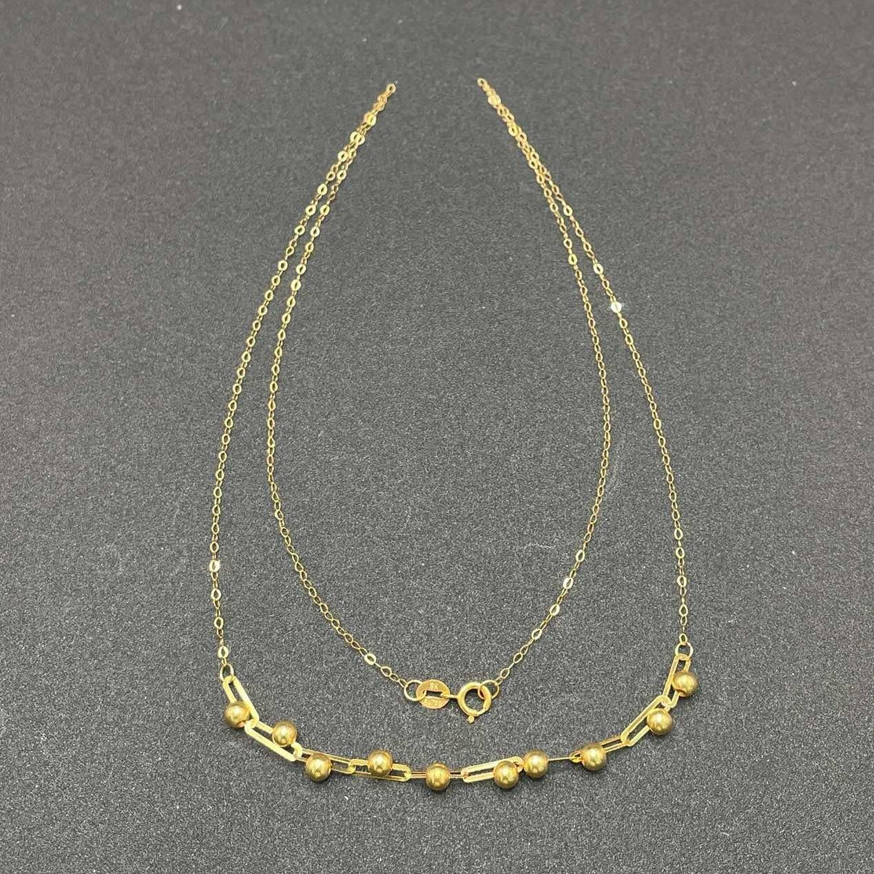 18k Saudi Gold Sea Grapes Necklace Solid Pawnable