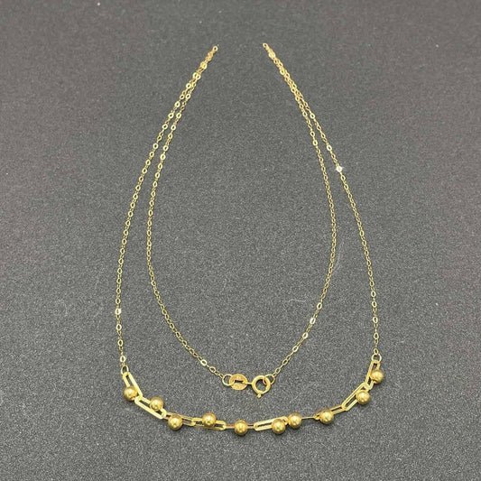 18k Saudi Gold Sea Grapes Necklace Solid Pawnable