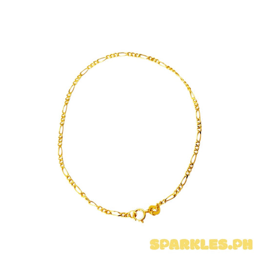 18k Saudi Gold 2MM Figaru Bracelet