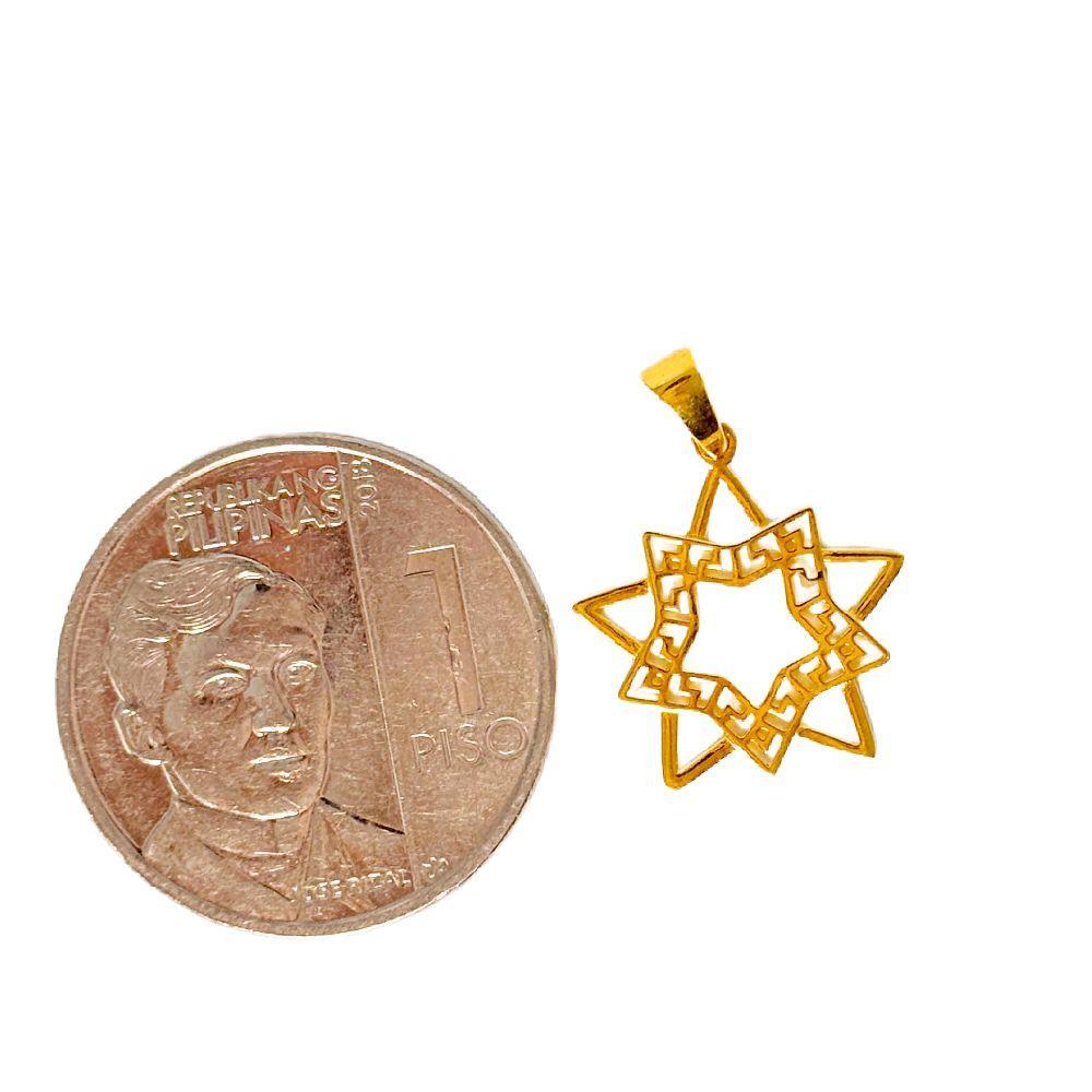 18k Saudi Gold Fenfen Star Pendant - SKU-8RJ3SQ5E