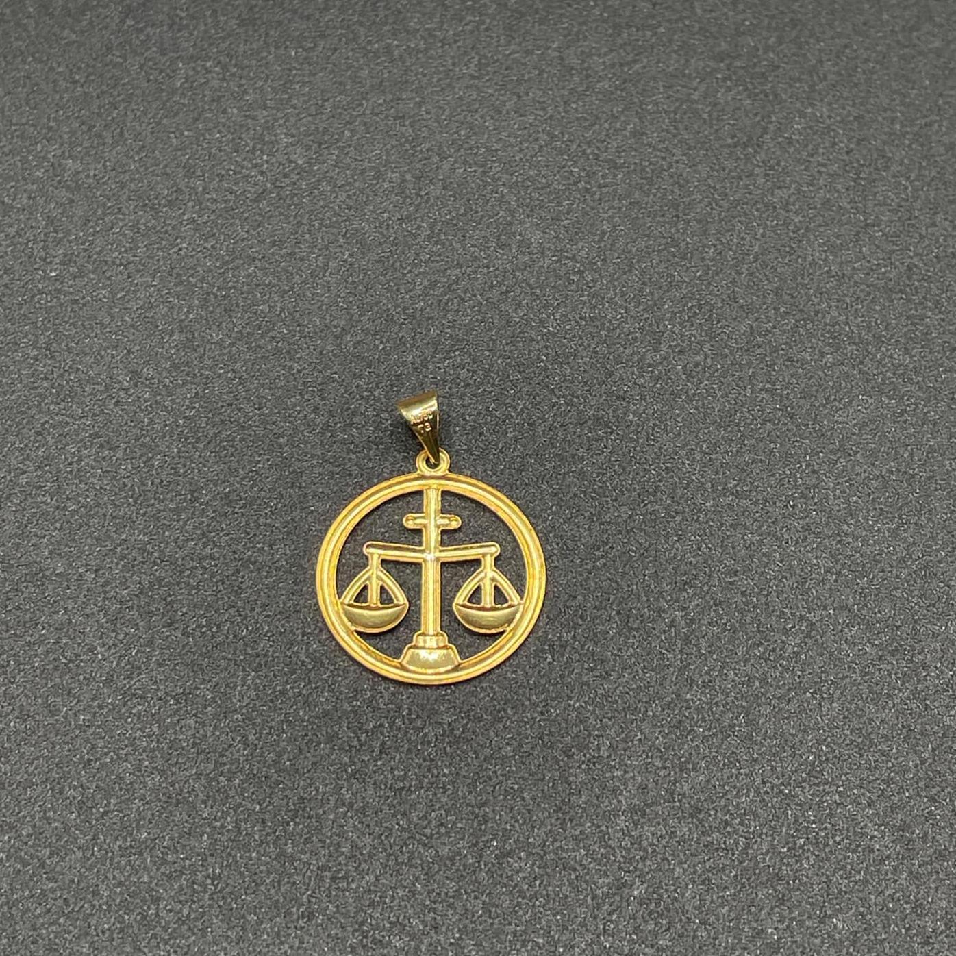 18k Saudi Gold Circle Libra Solid Pawnable