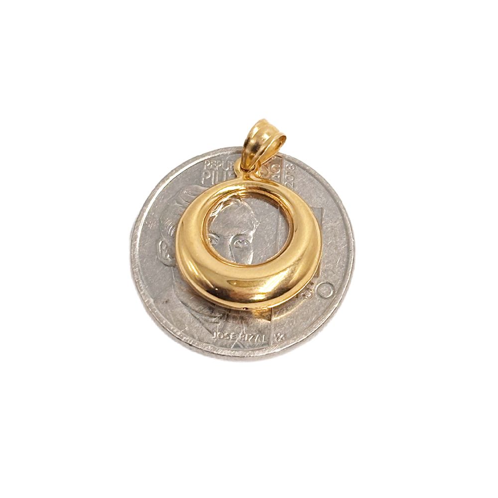 18k Saudi Gold Classy Pendant - SKU-ZNX8J0YA