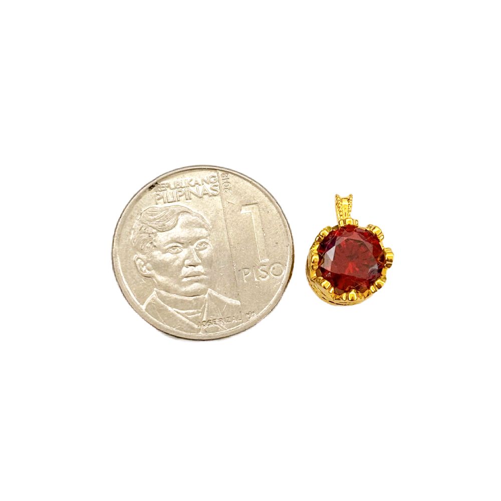 AMPAW/HOLLLOW 18k Saudi Clear Stone - Red Pendant