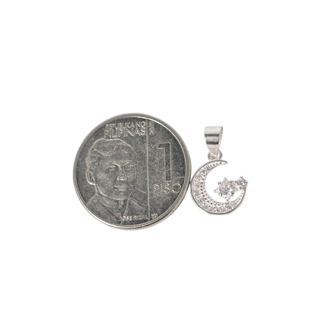 92.5 Sterling Silver - Crescent Pendant