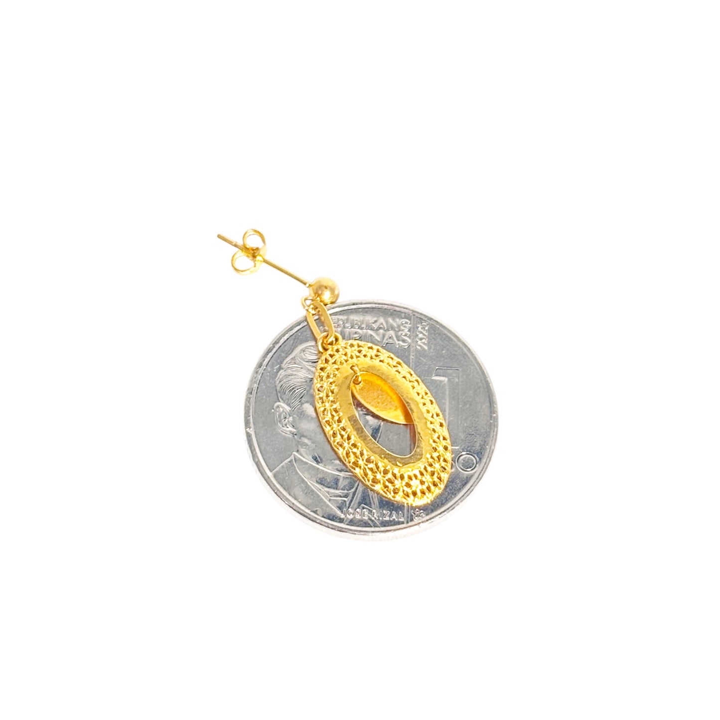 18k Saudi Gold Oval Glow Earring
-SKUAP2326EAR2