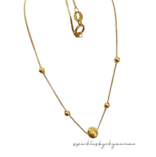 18k Saudi Gold Cat Eye Necklace