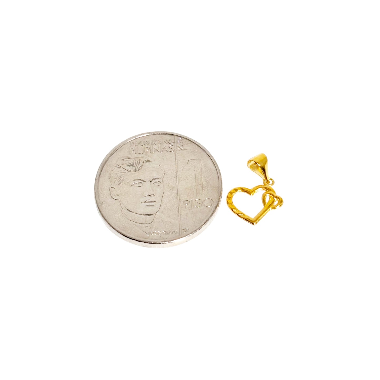 18k Saudi Gold Mini Me Heart Pendant .13 grams - SKU-GCEU7IUP