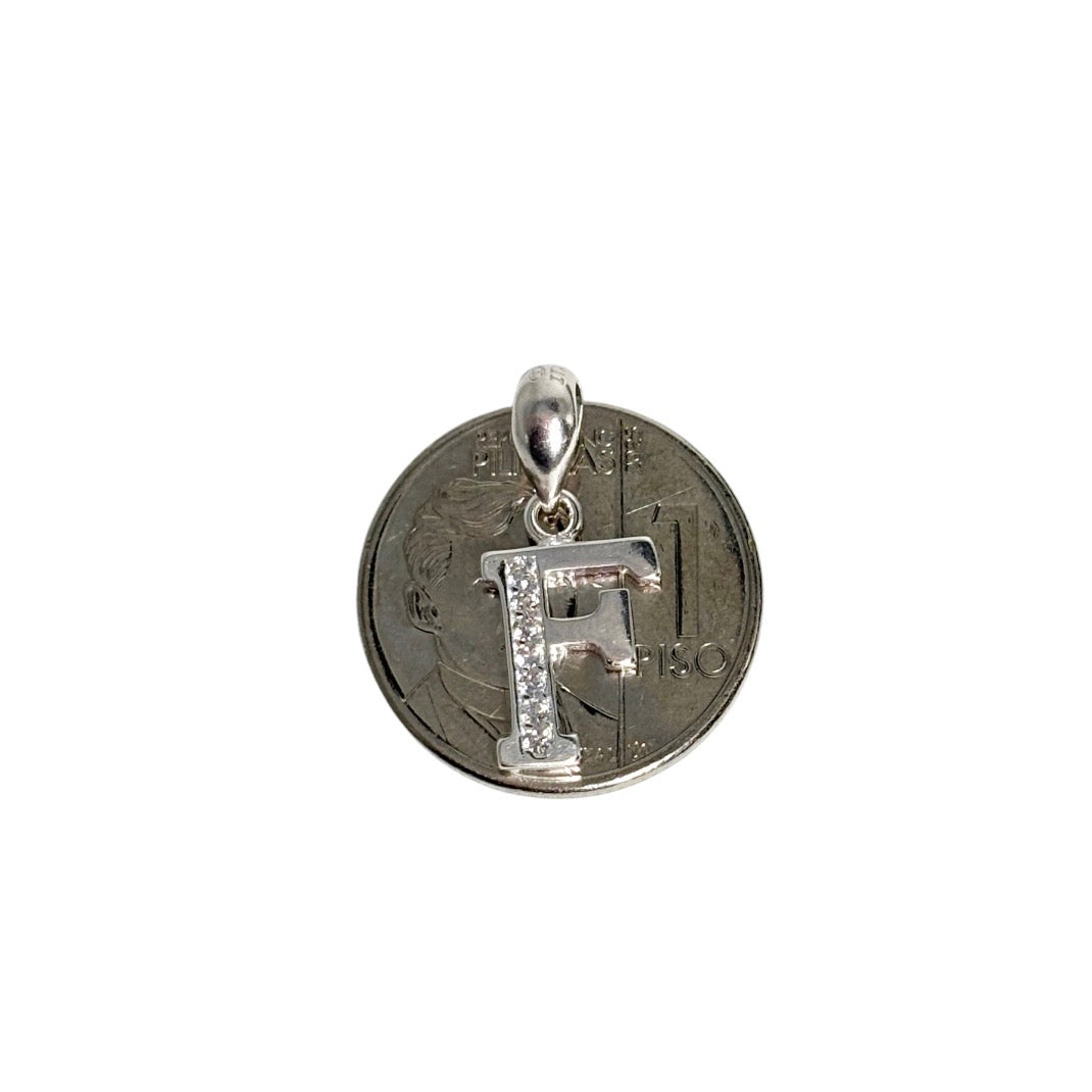 MT - 92.5 Sterling Silver - Letter F Pendant