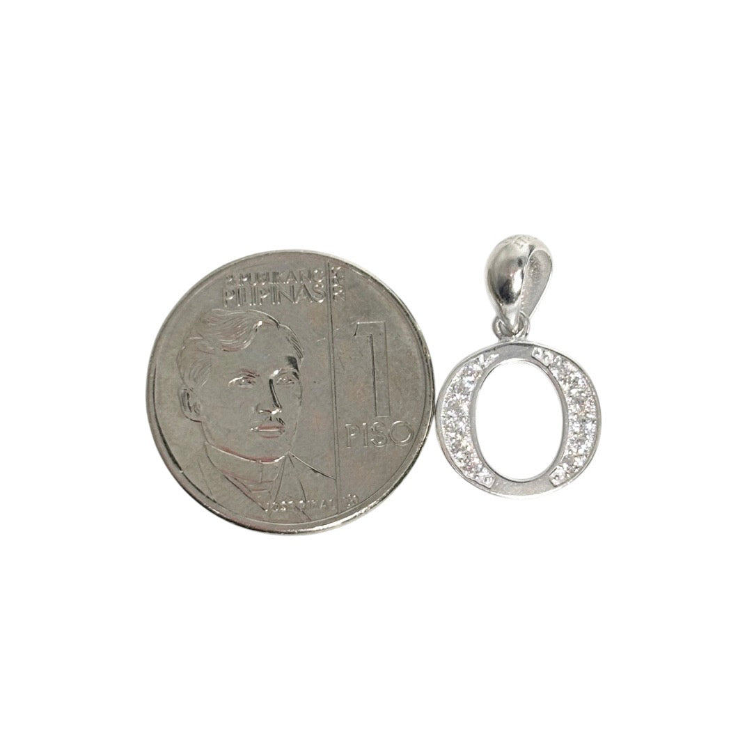 MT - 92.5 Sterling Silver - Letter O Pendant