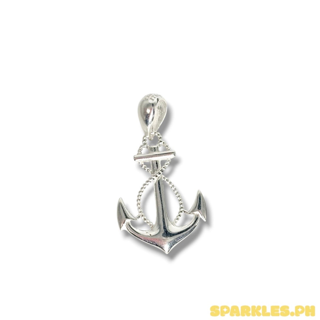 MT - 92.5 Sterling Silver - Rope Anchor Pendant