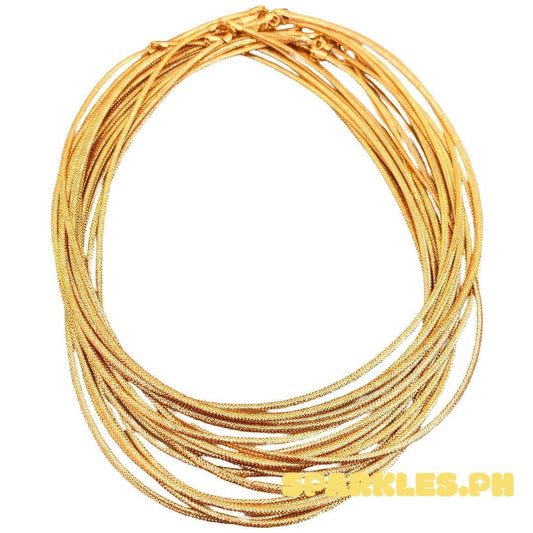 18k Saudi Gold Cobra Chain Solid Panwable - SKU-PJI0I3GB