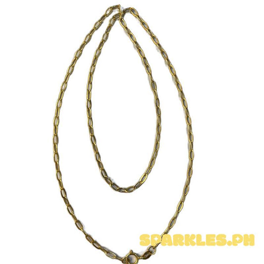 16” Paperclip Makapal Necklace 18k Saudi Gold